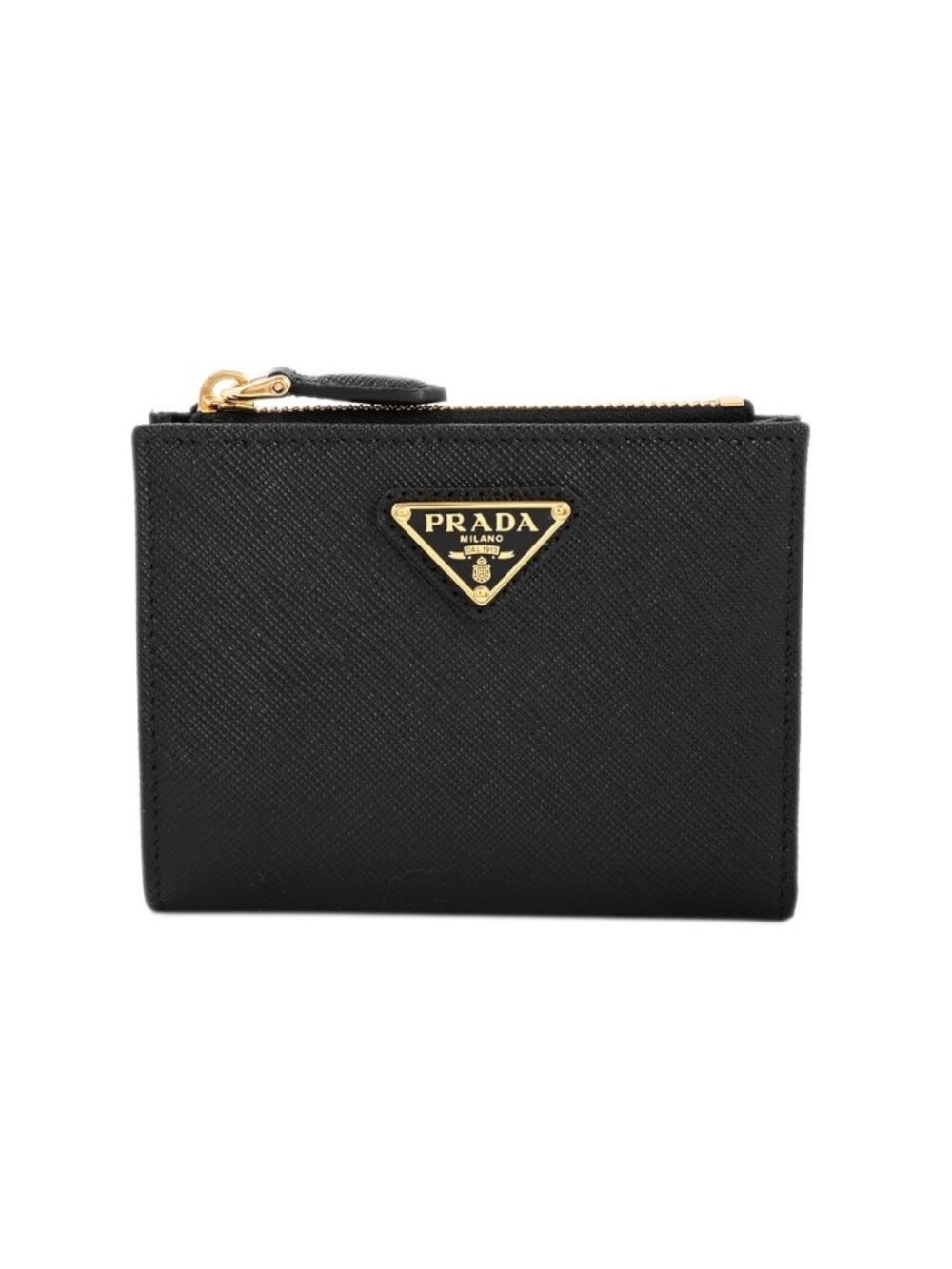 Prada Bifold Wallet Saffiano Triangle
